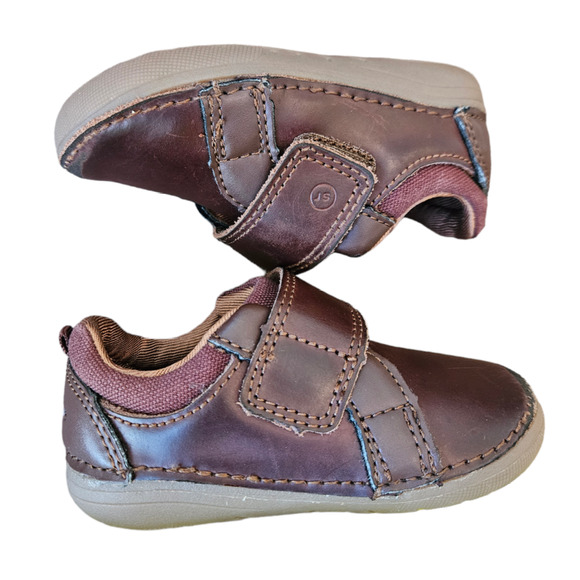 Stride Rite Jodie Leather Shoes Brown Toddler Size 4 - Picture 7 of 9